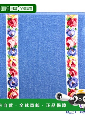 日本直邮Feiler 手巾 Aida 白色浅蓝色 25 x 25 厘米小礼品手帕