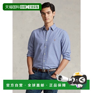 日本直邮Polo Ralph Lauren FW22 格纹Logo刺绣翻领长袖衬衫 男款