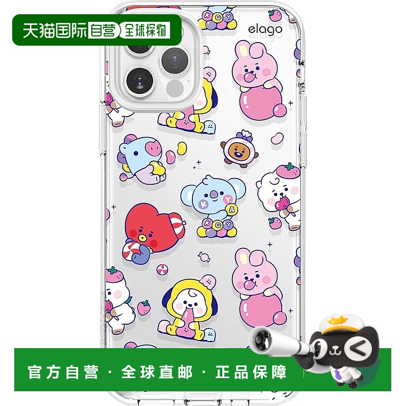 【日本直邮】elago iPhone12 Pro Max BT21 透明耐冲击壳 JELLY C