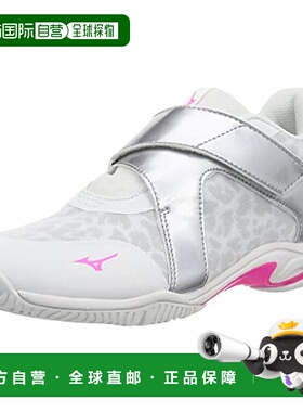 【日本直邮】Mizuno美津浓 健身鞋 室内 白色x粉色x银色 27cm 2E