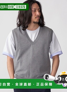 日本直邮SHIPS 可手洗12针纯棉V领长袖针织背心 SH8611EM017296