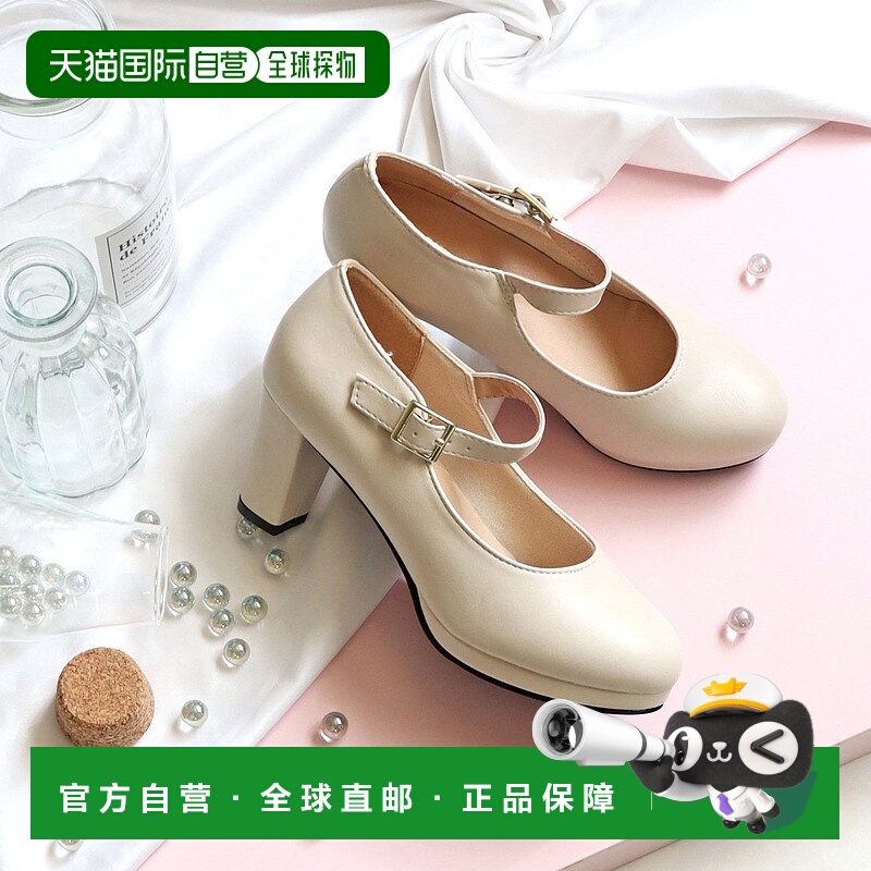 【日本直邮】SFW Liberty Doll 粗跟带高跟鞋 / 1110（乳白色 Pyu