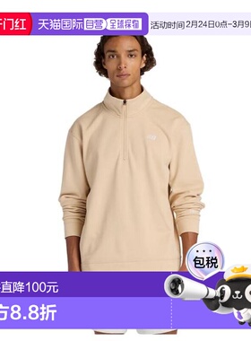 日本直邮New Balance Brushed 双针织半拉链套头衫 AMT53170DLA