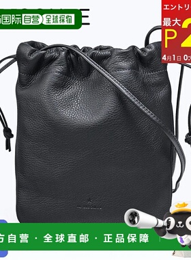 日本直邮IL BISONTE 水桶包单肩包女士皮革黑色 BCR291PO0001BK19