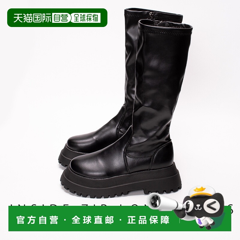 svec 女士长筒靴子厚底拉链开合休闲百搭舒适长靴女鞋