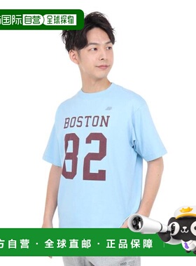 日本直邮New Balance 男士半袖波士顿82 logo印花T恤 AMT35148BL
