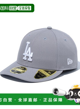 日本直邮New Era LP 59FIFTY 帽子洛杉矶道奇队灰色 x 白色 14524