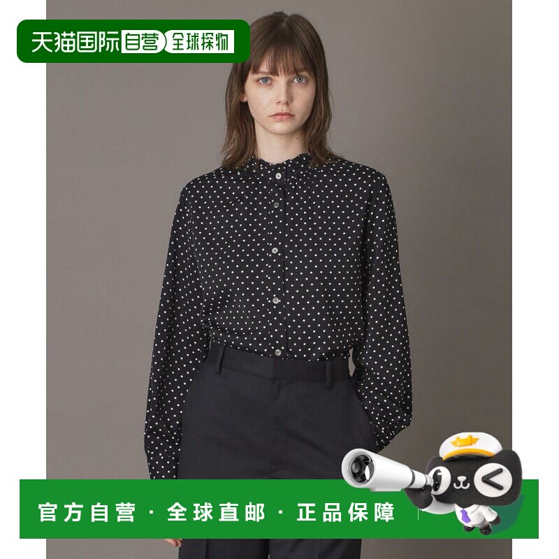 日本直邮圆点立领荷叶边衬衫外套通勤