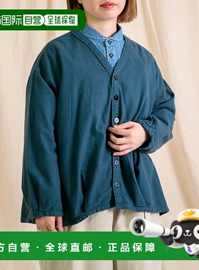 1h可退 日本直邮Brocante 女装 全棉法兰绒 V领罩衫 卡尔迪根设计