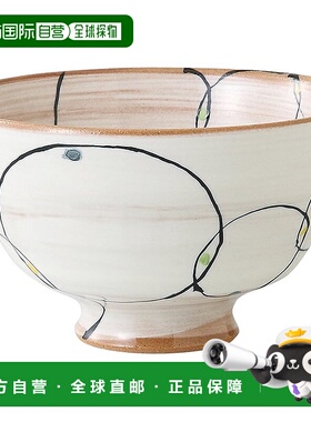 【日本直邮】西海陶器 圆图轻量饭碗 蓝色 73379