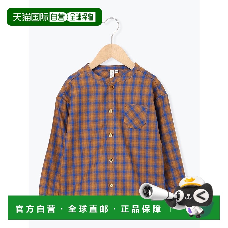1h可退 日本直邮Samansa Mos2 Lagom 儿童 全棉 格纹设计 领口无