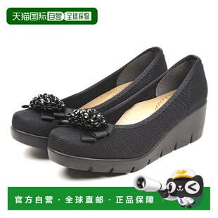 日本直邮浅口鞋舒适柔软不会滑落防水美腿厚底绑带楔形鞋底FIRST