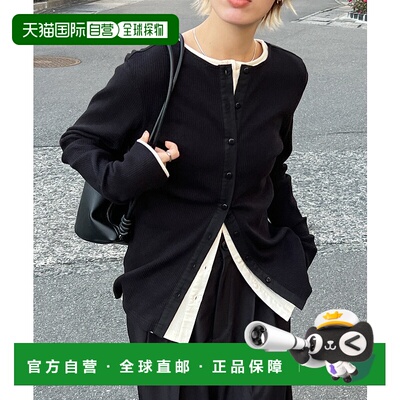 1小时内可退 日本直邮select MOCA 女士2WAY钮扣设计罗纹上衣 300