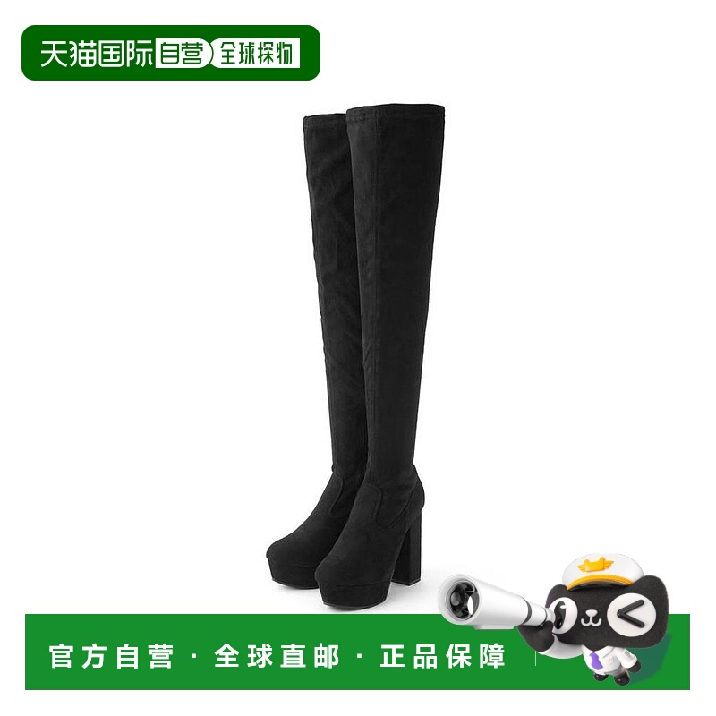 日本直邮日潮 GRL 平台绒面过膝靴 CI247法式长靴厚底高跟靴子