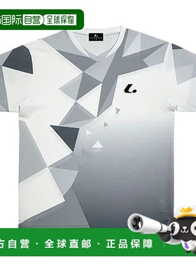 日本直邮LUCENT T恤 Uni 比赛衬衫 无领 白色 短袖 上衣  吸汗 快