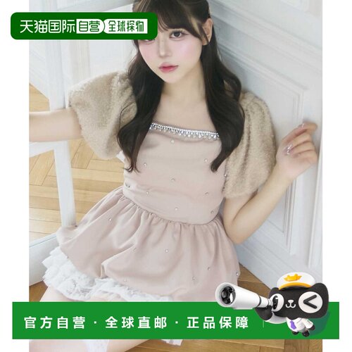 日本直邮OLIVE des OLIVE 女装 宝石装饰气球蓬蓬下摆上衣 116204
