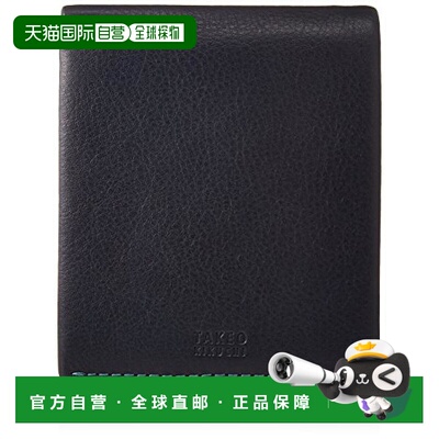 【日本直邮】Takeo Kikuchi男女同款皮质钱包黑色商务TKW9100018