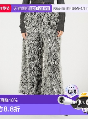 1h可退 日本直邮PRANK PROJECT 女装 仿皮草直筒阔腿裤 宽松高腰