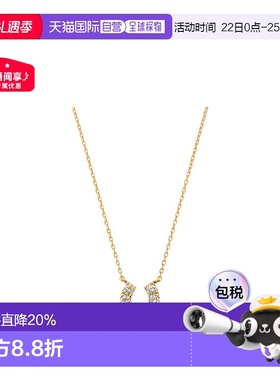 日本直邮Vendome Aoyama新款18K黄金钻石人气款马蹄项链AGVN60974