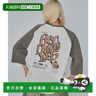 1h可退 日本直邮BEN DAVIS 男女同款春夏新作图案刺绣拉格兰T恤 M