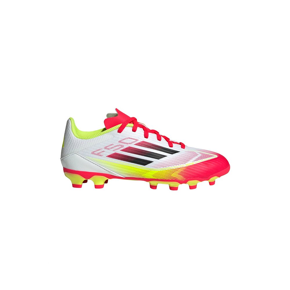 日本直邮adidas F50 League 防滑耐磨透气支撑儿童足球鞋白红黑色