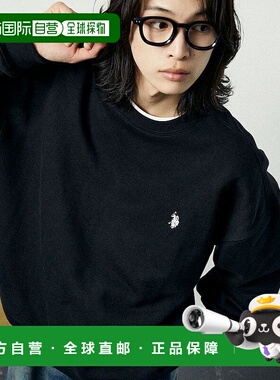 1h可退 日本直邮U.S. POLO ASSN. 男士 加绒圆领卫衣 秋冬宽松休