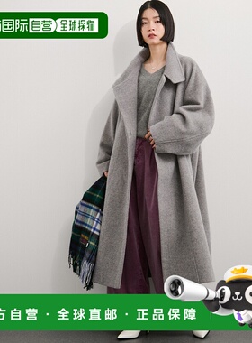 1h可退 日本直邮LE CERCLE par rope' 女装  羊毛混纺长款立领大