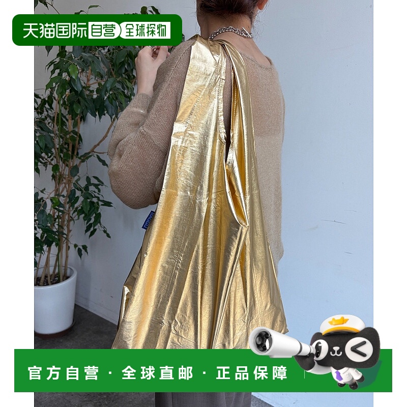 1h可退 日本直邮BAGGU 女士标准托特包 金属质感尼龙手提肩背环保