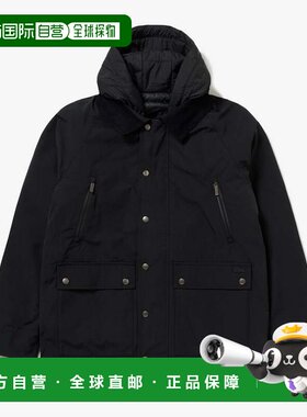 日本直邮LACOSTE 3WAY 中棉羽绒服 狩猎夹克 黑色外套