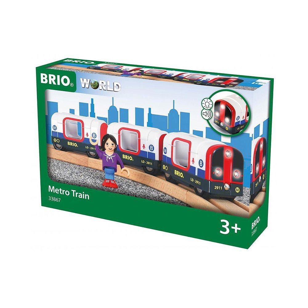 【日本直邮】BRIO凯知乐轨道玩具世界及带声音的地铁列车33867