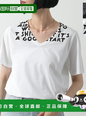 日本直邮MM6 Maison Margiela T恤 SH2GC0022 M20115 女士短袖剪V