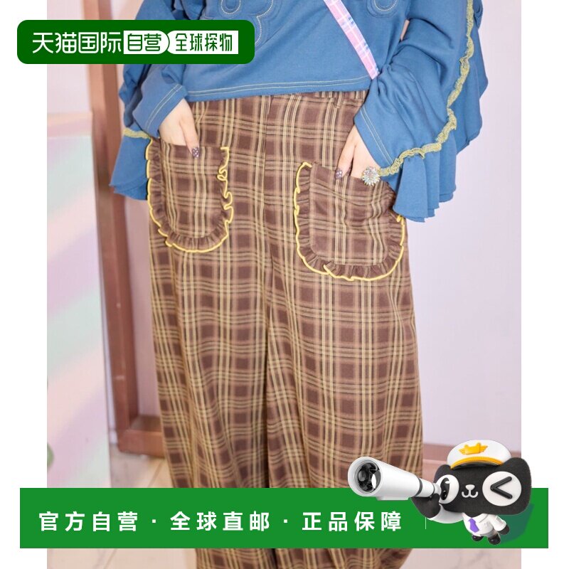 日本直邮CIAOPANIC TYPY 女装 格纹荷叶边口袋宽【付后1h可退】
