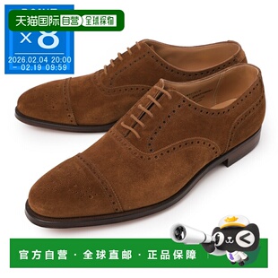 日本直邮Crockett & Jones 男士棕色半布洛克翼尖皮鞋Westfield