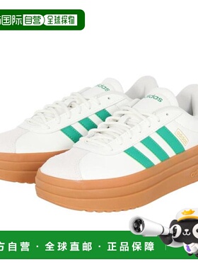 日本直邮adidas VL Court Bold 运动鞋 JQ7832 白色 绿色