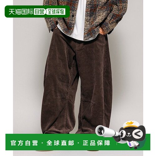 日本直邮FREAK'S STORE 宽版水洗曲线灯芯绒长裤 25AW 长裤休闲裤