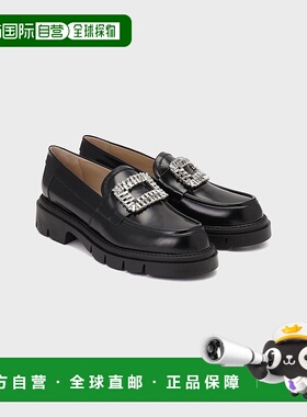 1h可退 日本直邮CORSO ROMA 女士真皮厚底乐福鞋 镶饰低跟休闲皮