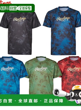 日本直邮Rawlings T恤短袖COMBAT鬼烟图案T恤AST14S02