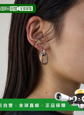 1h可退 日本直邮AZUL BY MOUSSY 女士双环链条耳环 250ISB56150J