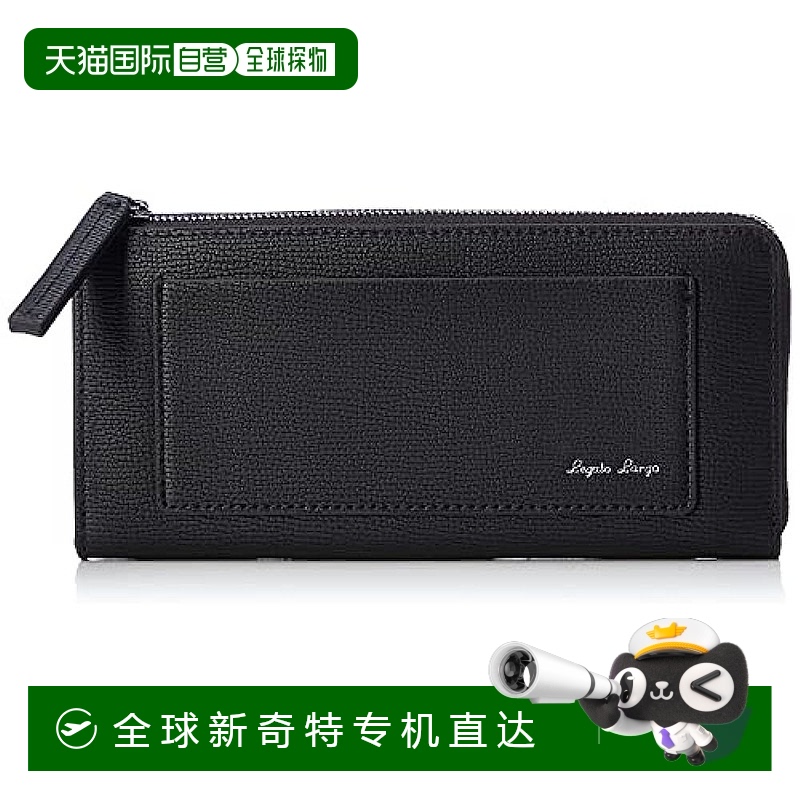 【日本直邮】Legato largo 长钱包 Lineare LJ-E1514 黑色零钱包