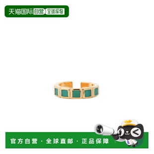 1h可退 日本直邮R.ALAGAN 女士 小方砖造型戒指 纯银镀金绿玛瑙 A