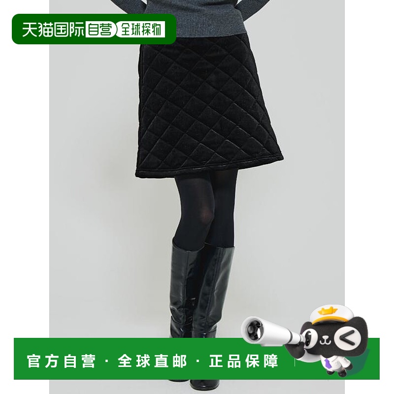 1h可退 日本直邮coca 天鹅绒绗缝半身裙裙子包臀裙a字裙