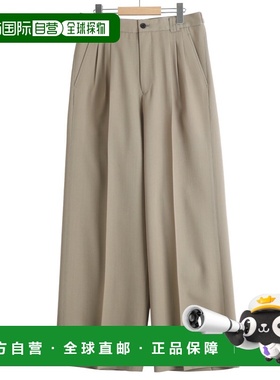 1h可退 日本直邮YOKE男装高腰三褶宽松羊毛西裤 YK26SS01170P