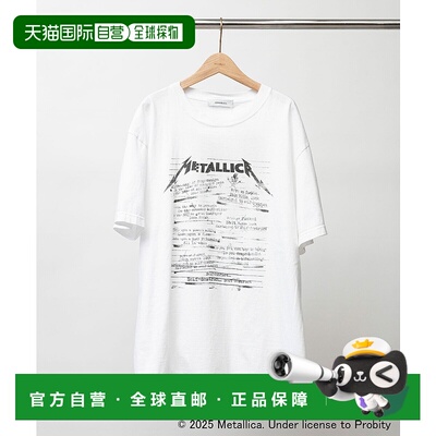 1h可退 日本直邮METALLICA 男女同款硬核摇滚T恤 JT251C12