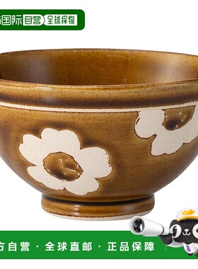 【日本直邮】波佐見烧茶碗 直径约13cm 三色堇 黄色 25436陶器