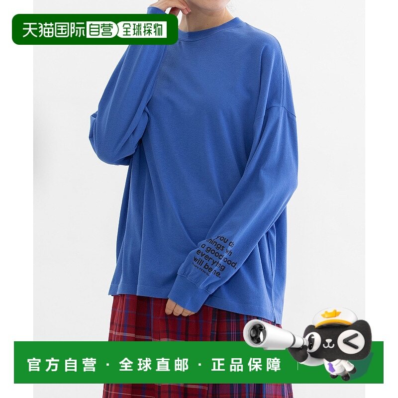 1h可退 日本直邮nop de nod 女士 宽松版型US棉长袖T恤 左袖logo