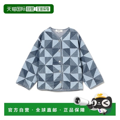 1h可退 日本直邮sea new york 儿童丹宁拼接绗缝夹克 几何艺术设