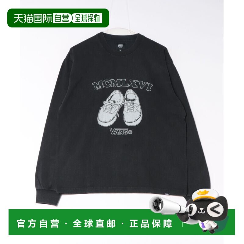 日本直邮VANS 男士 重磅棉质长袖T恤 Authentic联名款 MCMLXVI印图片
