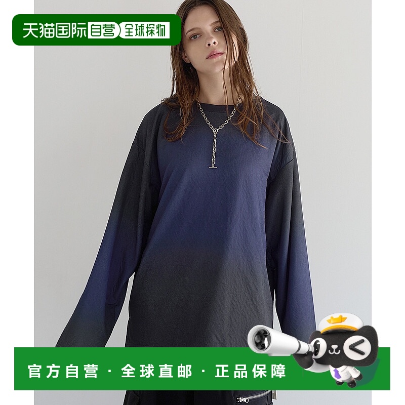 1h可退 日本直邮SOCCE 男女同款 立体凹凸感 宽松长袖T恤 半拉链