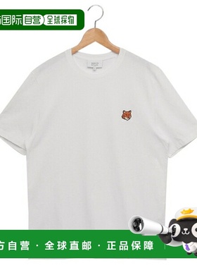 日本直邮Maison Kitsune狐狸头T恤白色男士PM00107KJ7026P100