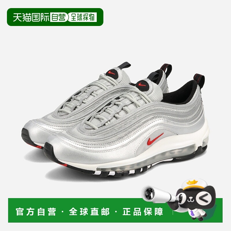 日本直邮耐克 AIR MAX 97 GS 金属银/校队红/白